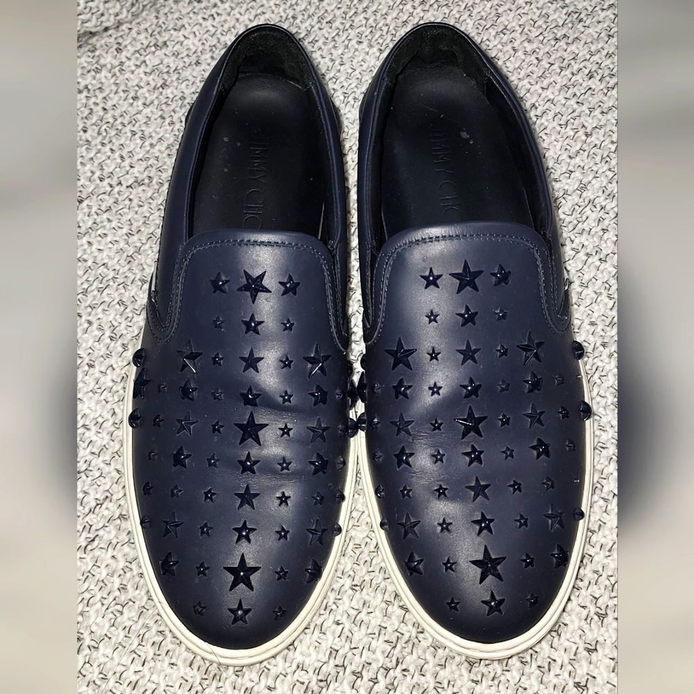 Jimmy Choo boat loafers star studded 10.5